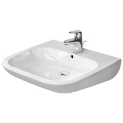 Duravit D-Code 23126000002 Раковина с перел., с 1 отв. под смес., 600x550мм, цвет: Белый фото