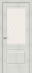 Дверь Прима-3 / Цвет Bianco Veralinga / Стекло White Сrystal / Двери Браво