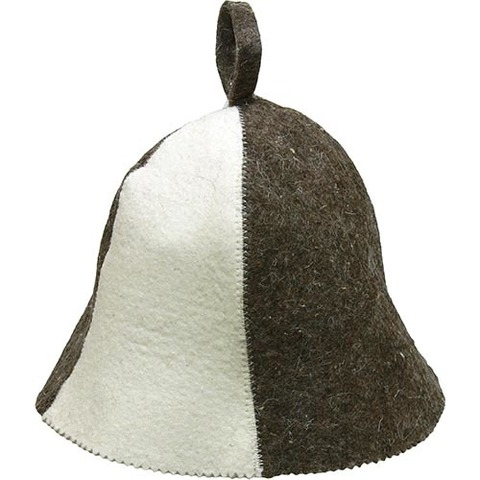 Шапка войлочная серо-белая - 3