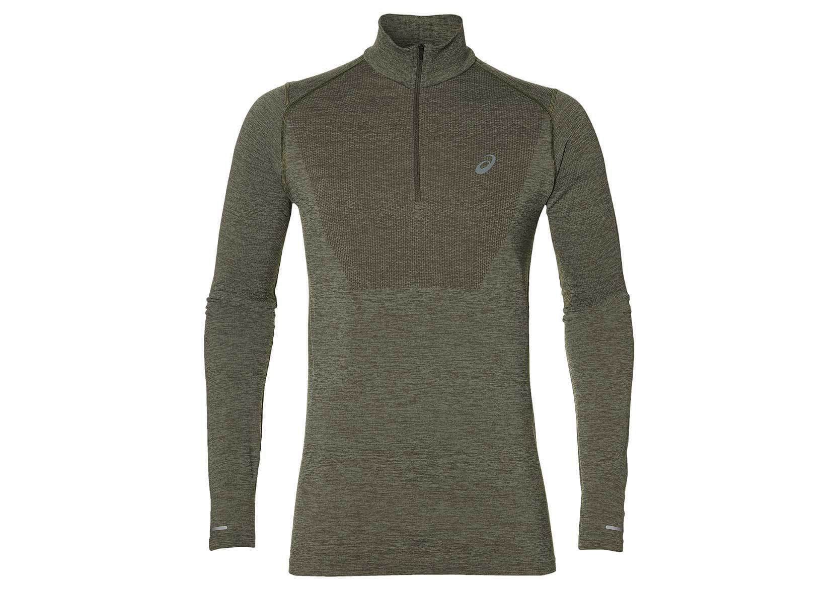 Asics Seamless Ls 1/2 Zip Top беговая рубашка мужская серая
