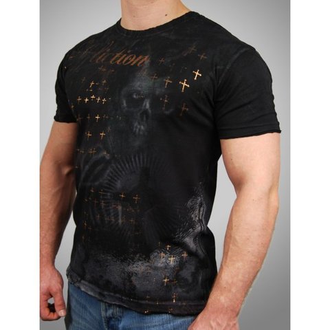 Affliction | Футболка мужская Calabos Royalty Series A946 левый бок