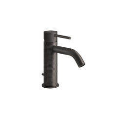 Gessi 316 54401#707 Смеситель для раковины на 1 отверстие, с донным клапаном, излив 123мм, цвет: brushed black metal pvd фото