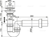 Alcaplast A464-DN50 Выпускной комплект с гидрозатвором