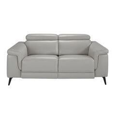 Диван 2-х местный с реклайнером 5319-2P-M5653 /6107 серый кожаный
