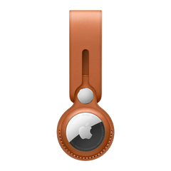 Кожаный брелок-подвеска Apple Leather Loop для AirTag, Saddle Brown (Золотисто-коричневый)