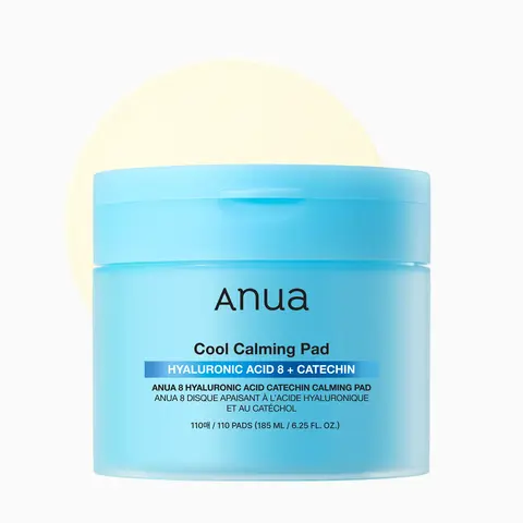 Anua Cool Calming Pad Hyaluronic Acid 8 + Catechin Охлаждающие успокаивающие подушечки 110 шт