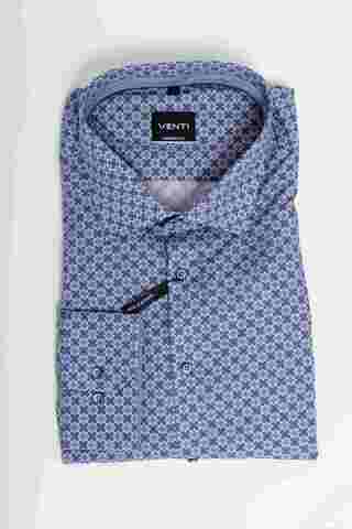 VENTI Modern Fit Сорочка хлопковая в мелкий узор с технологией Easy Care