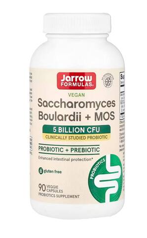 Jarrow Formulas Веганские сахаромицеты Буларди (Saccharomyces boulardii) с МОС, 90 растительных капсул