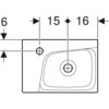 Geberit Xeno2 500.528.01.1 Раковина, 40x12.5x28см, белый / Специальное керамическое покрытие KeraTect