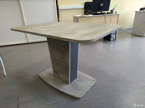 Стол обеденный раздвижной Азалия-3 (Метрополитен Грей/Антрацит)