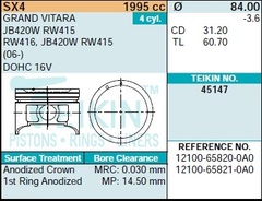 Поршень двигателя TEIKIN 45147 STD (4шт/упак)