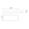 Lemark Shelf Line 9771049 Полка для душа прямая 300 мм из нерж. стали с крючками, хром