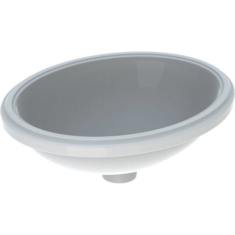 Geberit VariForm 500.750.01.2 Раковина с установкой под столешницу овальной формы, 42х33 см, без отв. под смеситель, без отв. перелива