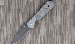 Фото Нож складной Large Sebenza 21 Eyes, D. Thomas Stainless Rain Drop Damascus
