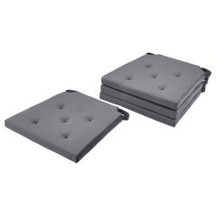 Набор подушек на стул IKEA JUSTINA (ЮСТИНА), Серый, 42 / 35х40х4 см, 4 шт