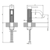 Gessi 316 54402#707 Смеситель для раковины на 1 отверстие, без донного клапана, излив 123мм, цвет: brushed black metal pvd