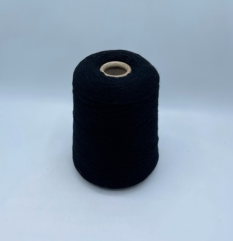 Бобинная пряжа (пр.Италия),art-Lambswool 2/17 850м/100гр, 100% Ягненок, цвет-Черный(1/388). арт-32851