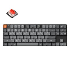 Беспроводная механическая ультратонкая клавиатура QMK Keychron K1 Max, 87 клавиш, White LED подсветка, Gateron Red Switch (K1M-A1-RU)