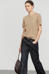 Massimo Dutti Футболка классического кроя с короткими рукавами, дымчатый
