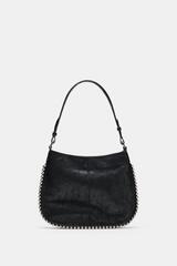 ZARA СУМКА С МЕТАЛЛИЧЕСКИМИ ДЕТАЛЯМИ, ЧЕРНЫЙ