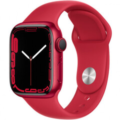 Apple Watch Series 7GPS,45 mm (PRODUCT)RED Aluminium Case with (PRODUCT)RED Sport Band - Regular (MKN93GK/A)