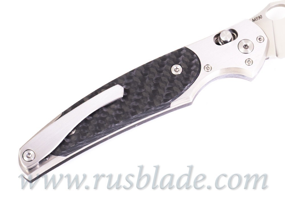 Cheburkov Raven M390 Titanium CF Folding Knife - фотография 