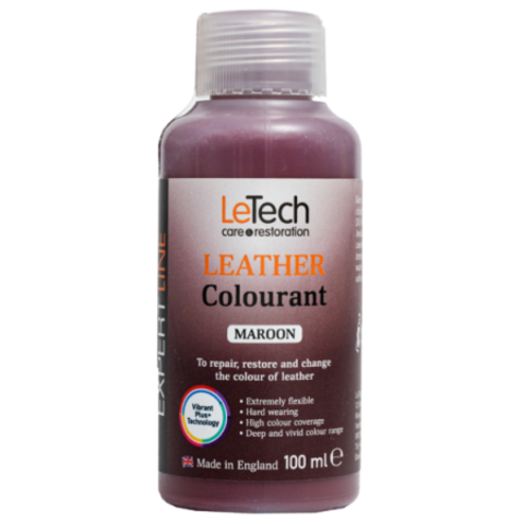 LeTech Expert Line Краска для кожи (Leather Colourant) Maroon, 100мл