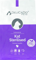 Сухой корм DeliCaDo Sterilised для стерилизованных кошек, с индейкой, 1.5 кг