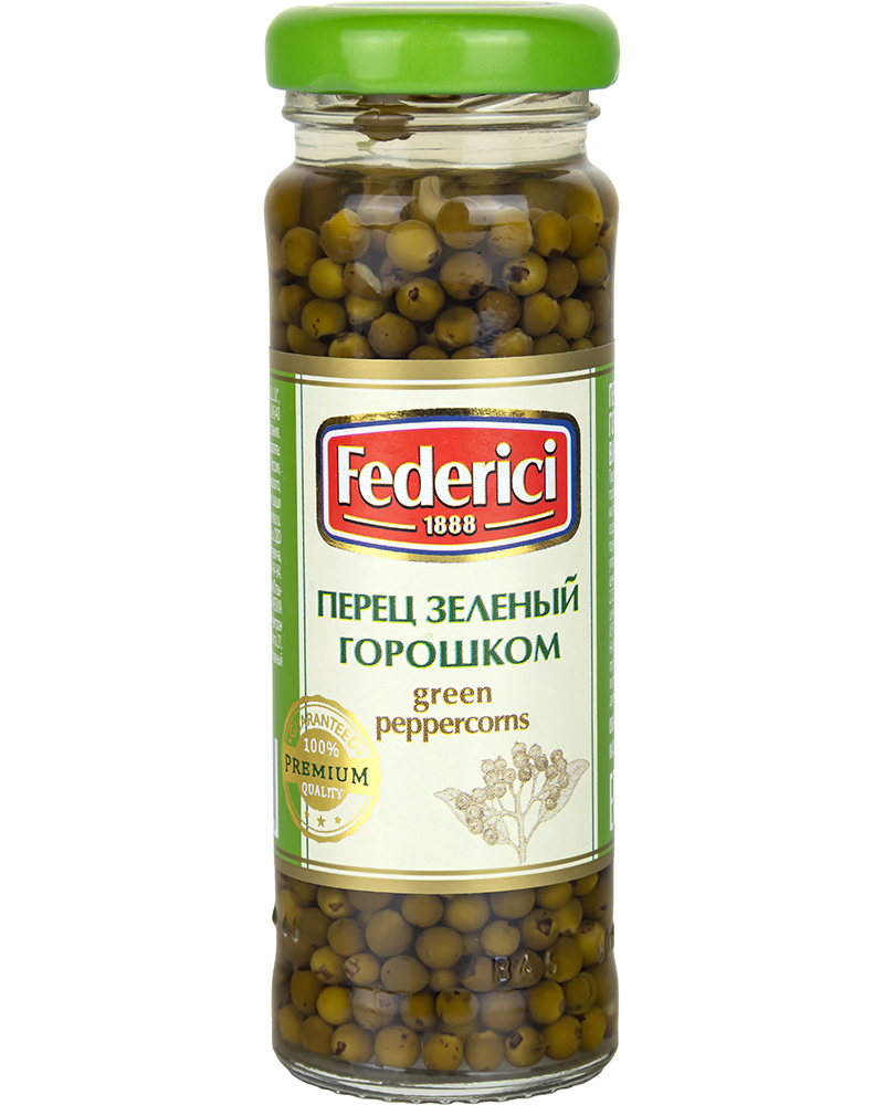 Перец зеленый горошком Federici 110 г -2 шт