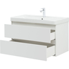 Aquanet Вега 327998 Тумба с раковиной, цвет: белый глянец