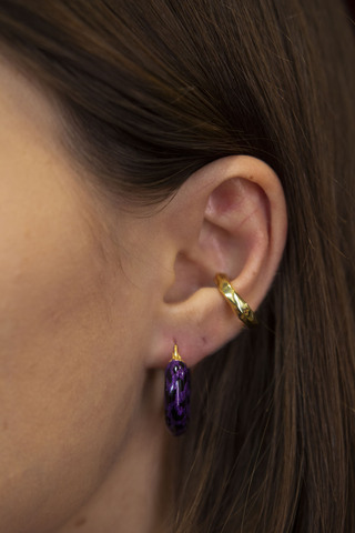 Кафф Призма, серебро 925, позолота 18k 6