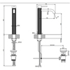 Gessi 316 54403#707 Смеситель для раковины на 1 отверстие, высокий, h=305мм, с донным клапаном, излив 156мм, цвет: brushed black metal pvd