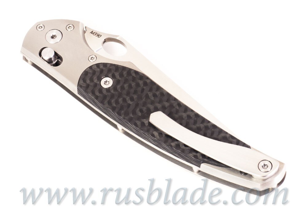 Cheburkov Raven M390 Titanium CF Folding Knife - фотография 