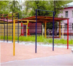 Турник уличный 2-уровневый 2,5х1,0м + 2,2х1,0м