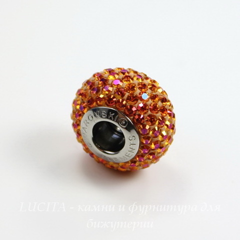 80101 Бусина Сваровски BeCharmed Pave Crystal Astral Pink 14х9 мм ()