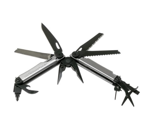 Мультитул Leatherman Wave Plus Black & Silver, нейлоновый чехол, 18 функций (832622) цвет чёрно-серебристый | Multitool-Leatherman.Ru