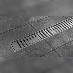 ТП-55.1D-600 Трап линейный с решеткой из нержавеющей стали, горизонтальный D50мм