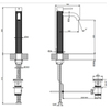 Gessi 316 54404#707 Смеситель для раковины на 1 отверстие, высокий, h=305мм, с донным клапаном, излив 123мм, цвет: brushed black metal pvd