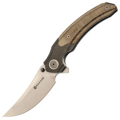 Фото Складной нож Maxace Rock, сталь M390, рукоять Brown Micarta