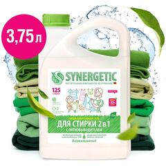 СРЕДСТВО ДЛЯ СТИРКИ 2 В 1 (С ПЯТНОВЫВОДИТЕЛЕМ) 3,75 Л (1/4) "СИНЕРГЕТИК"---