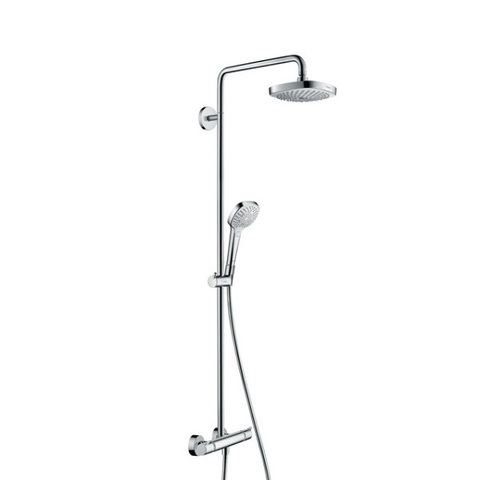 Hansgrohe Croma Select E 27256400 Душевая система внешнего монтажа с термостатом 114,4 см с верхней лейкой 18,7х18,7 см 2 режима