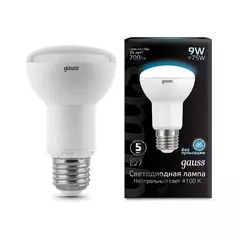 Лампа Gauss LED R63 9W E27 700lm 4100K 106002209