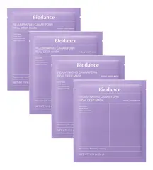 Biodance Восстанавливающая гидрогелевая маска для лица с экстрактом чёрной икры- Rejuvenating Caviar PDRN Real Deep Mask, 34г *4
