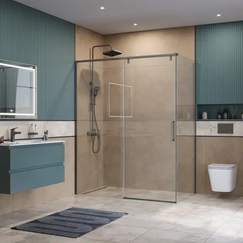 BelBagno SOFT_CLOSE-1-AH-1-160/100-C-GM Душевой уголок