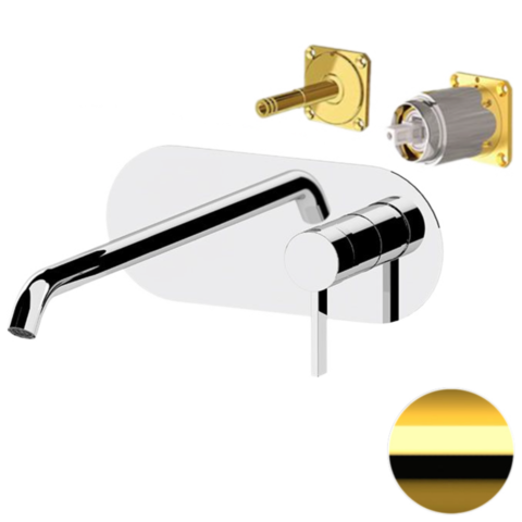 Remer Metrica MC15KBDO Смеситель для раковины, цвет: золото
