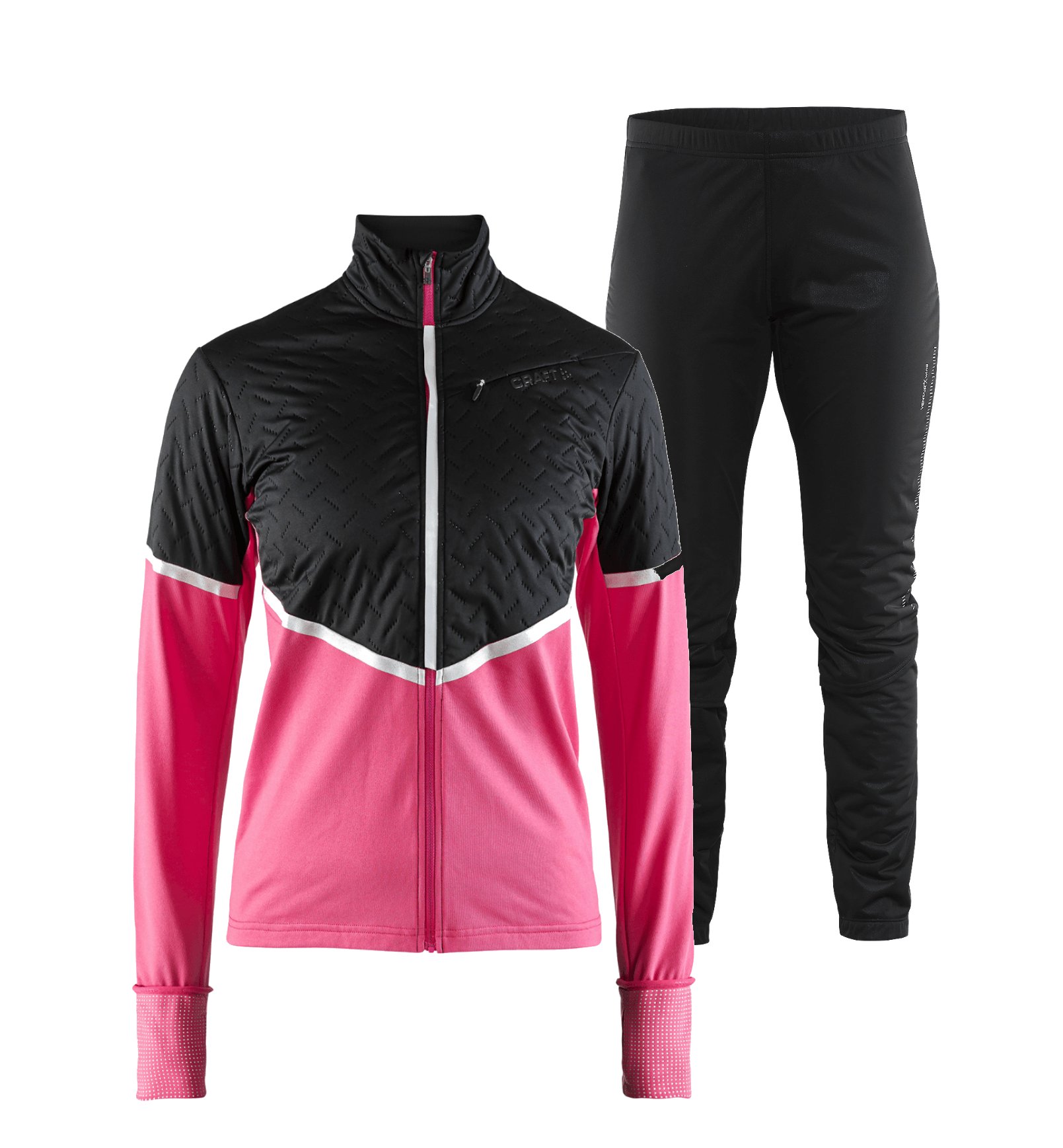 Craft Urban Storm Thermal женский костюм для бега зимой черный-розовый