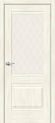 Дверь Прима-3 / Цвет Nordic Oak / Стекло White Сrystal / Двери Браво