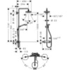 Hansgrohe Croma Select E 27256400 Душевая система внешнего монтажа с термостатом 114,4 см с верхней лейкой 18,7х18,7 см 2 режима