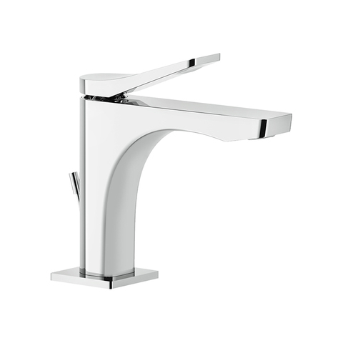 Gessi Rilievo 59001#031 Смеситель для раковины на 1 отв. с донным клапаном h=153мм, излив 126мм , цвет: хром