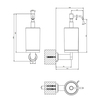 Gessi Emporio accessories 38815#299 Дозатор для жидкого мыла настенный, сатинированное стекло, цвет: Black XL